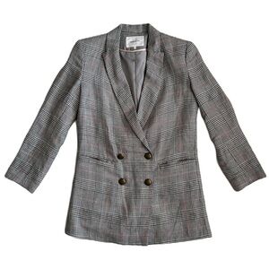 Emerson Fry Women's Black White Plaid Lee Blazer Jacket 00